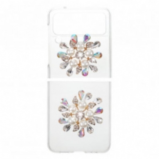 Coque Samsung Galaxy Z Flip 3 5G Pierres Précieuses Florale