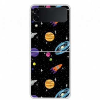 Coque Samsung Galaxy Z Flip 3 5G Planète Galaxie