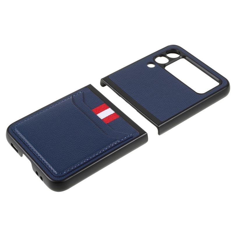 Coque Samsung Galaxy Z Flip 3 5G Porte-Cartes Tricolore