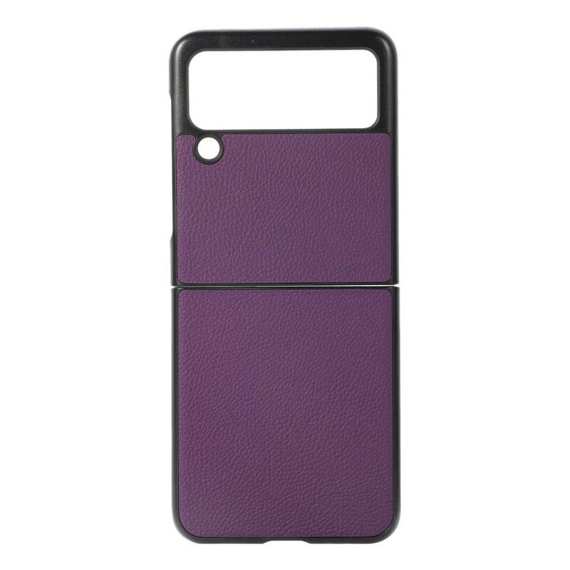 Coque Samsung Galaxy Z Flip 3 5G Véritable Cuir Litchi