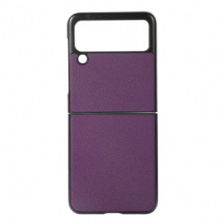 Coque Samsung Galaxy Z Flip 3 5G Véritable Cuir Litchi