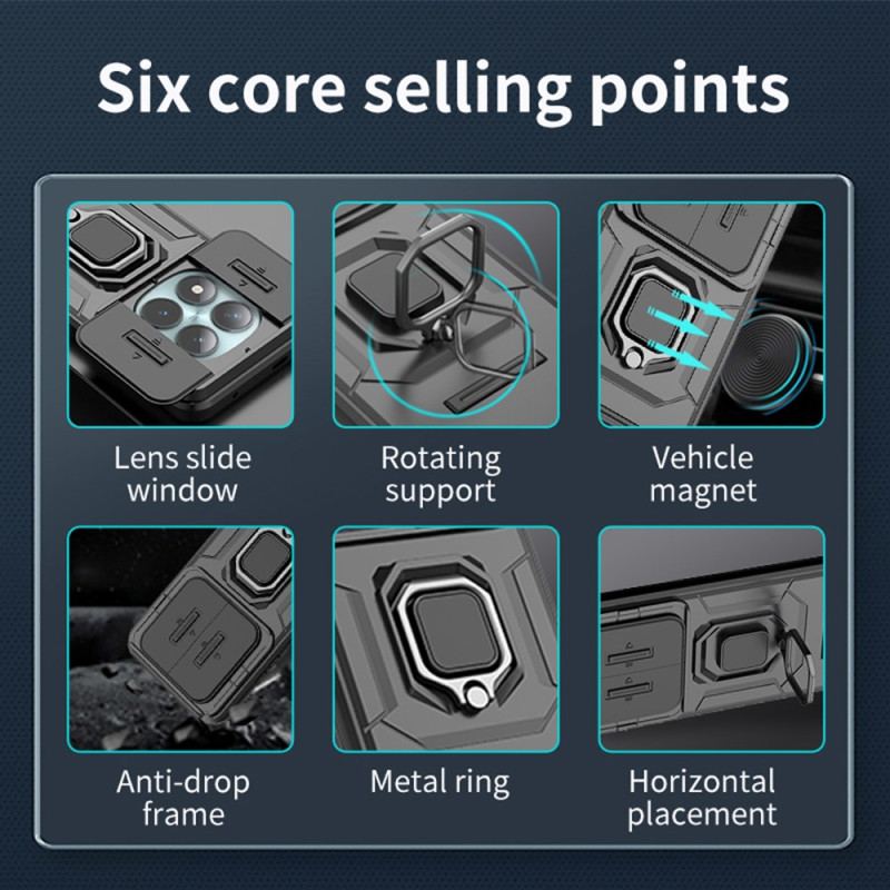 Coque Xiaomi Redmi Note 15 Pro Plus 5G / Poco M8 Pro 5G Support Béquille et Cache Objectif