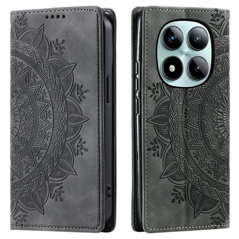 Flip Cover Xiaomi Redmi Note 15 Pro Plus 5G / Poco M8 Pro 5G Effet Daim Mandala