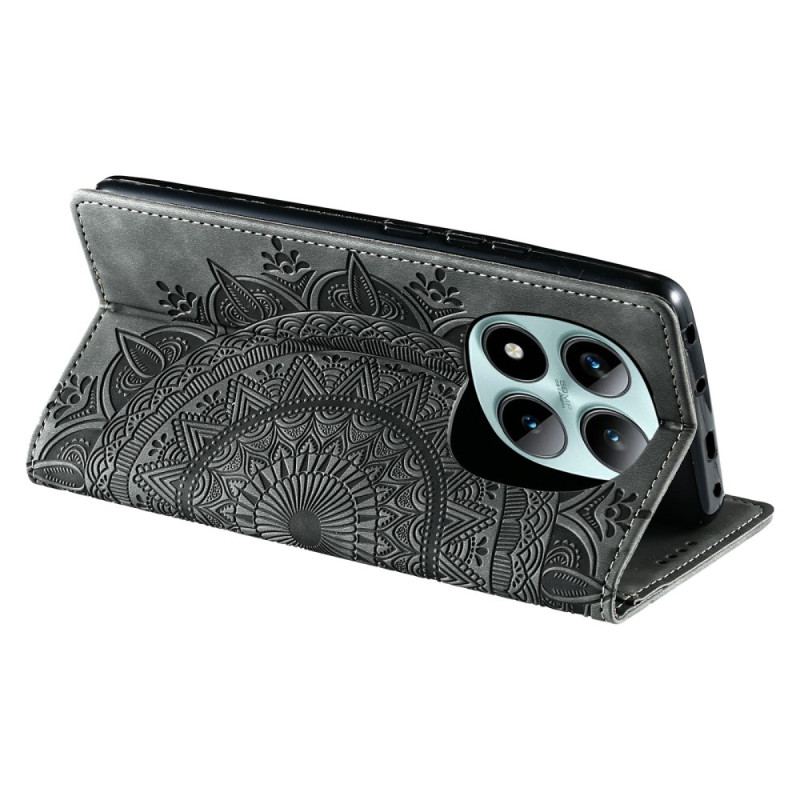 Flip Cover Xiaomi Redmi Note 15 Pro Plus 5G / Poco M8 Pro 5G Effet Daim Mandala