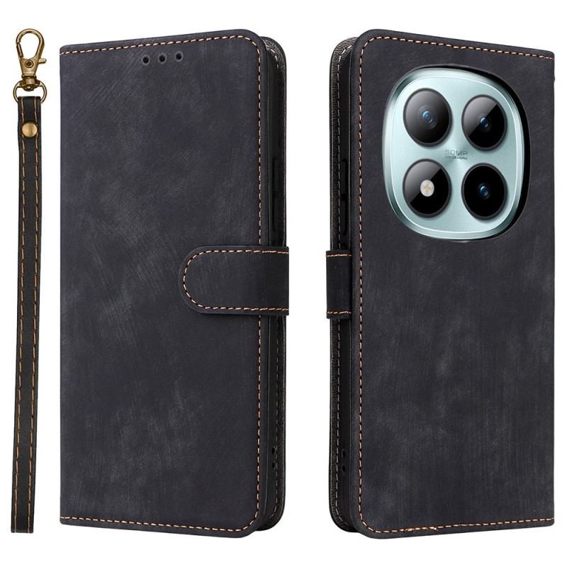 Housse Xiaomi Redmi Note 15 Pro Plus 5G / Poco M8 Pro 5G Effet Daim à Lanière