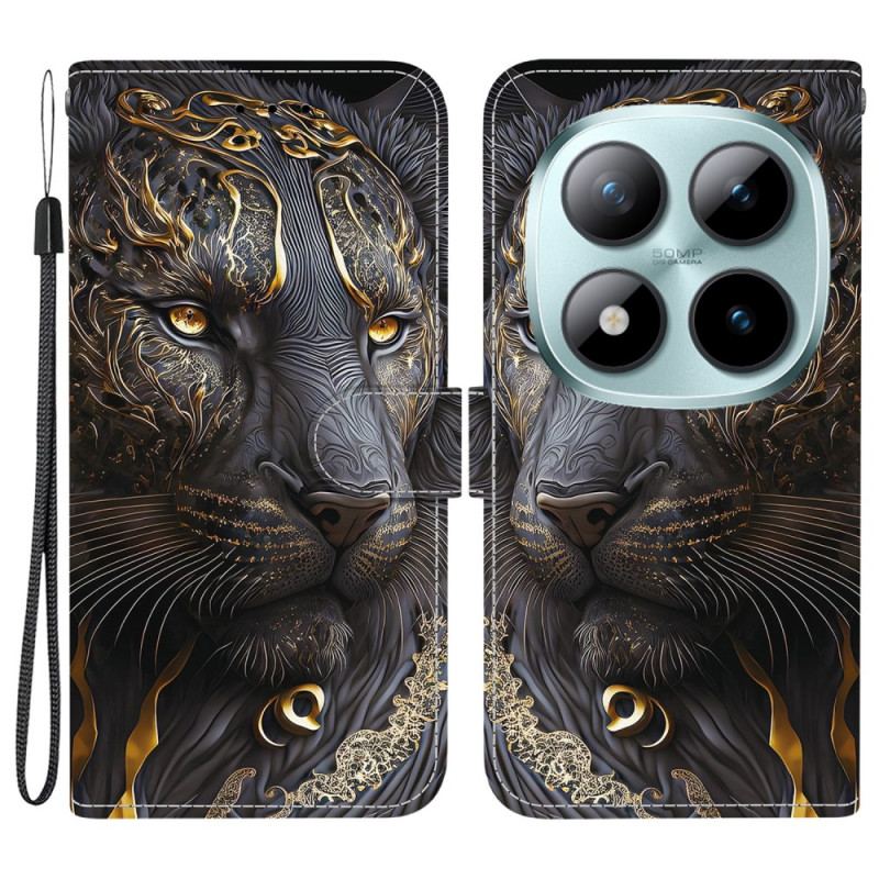 Housse Xiaomi Redmi Note 15 Pro Plus 5G / Poco M8 Pro 5G Lion Noir et Or