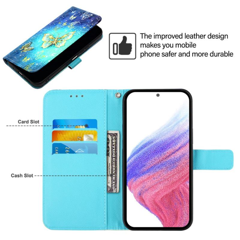 Housse Xiaomi Redmi Note 15 Pro Plus 5G / Poco M8 Pro 5G Papillons Dorés