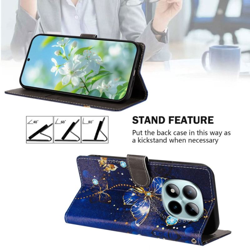 Housse Xiaomi Redmi Note 15 Pro Plus 5G / Poco M8 Pro 5G Papillons Précieux