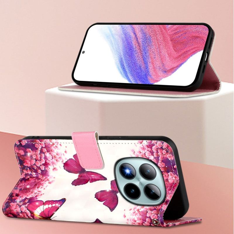 Housse Xiaomi Redmi Note 15 Pro Plus 5G / Poco M8 Pro 5G Papillons Roses