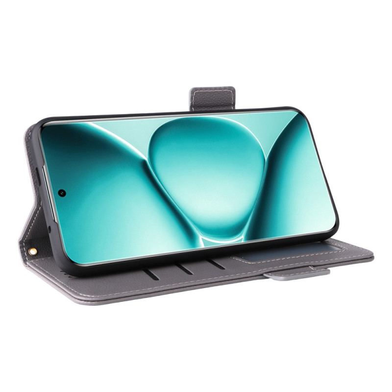 Housse Xiaomi Redmi Note 15 Pro Plus 5G / Poco M8 Pro 5G Simili Cuir Litchi à Lanière