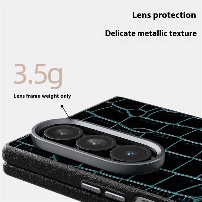 Coque Samsung Galaxy Z Fold 7 5G Compatible MagSafe Style Crocodile ABEEL
