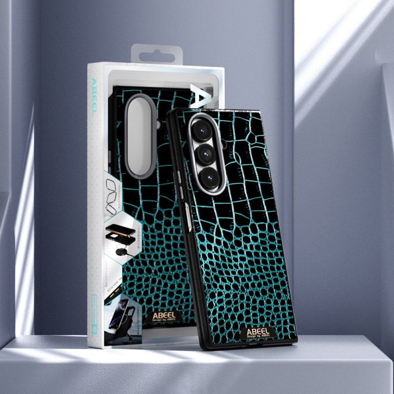 Coque Samsung Galaxy Z Fold 7 5G Compatible MagSafe Style Crocodile ABEEL