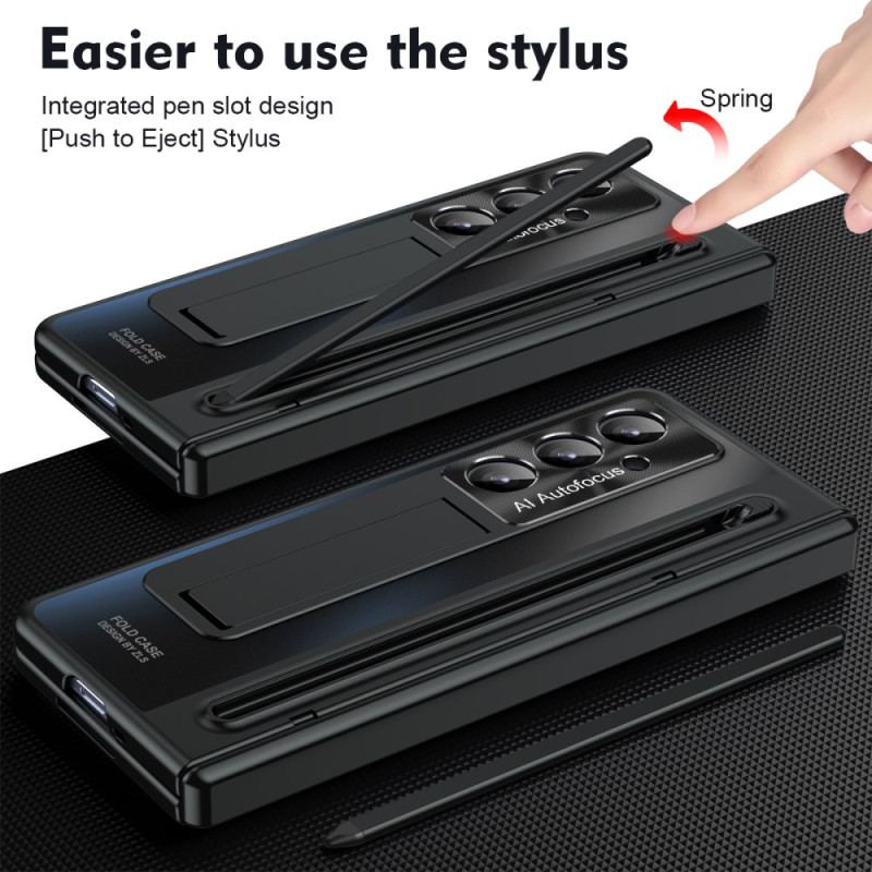 Coque Samsung Galaxy Z Fold 7 5G Effet Métal Support et Protection d'Écran