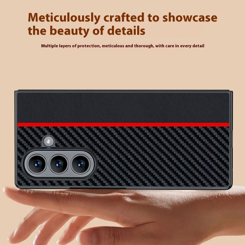 Coque Samsung Galaxy Z Fold 7 Déclinaison Fibre Carbone