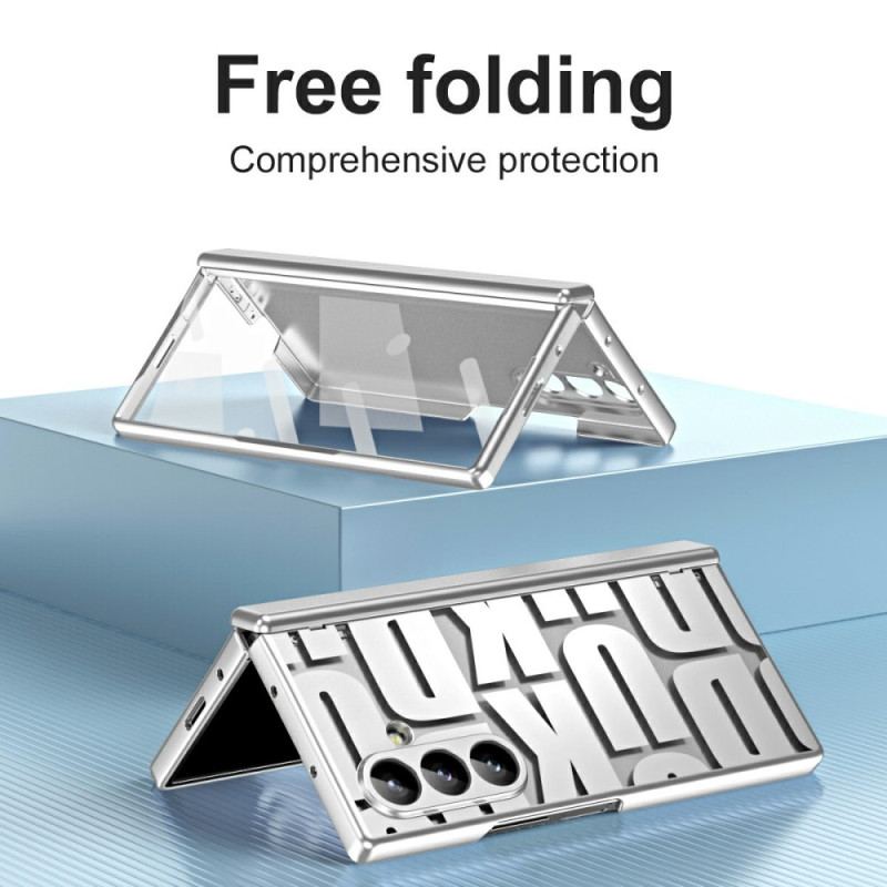 Coque Samsung Galaxy Z Fold 7 Design Lettres avec Protecteur Écran en Verre Trempé