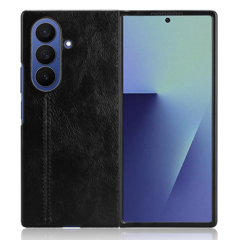 Coque Samsung Galaxy Z Fold 7 Effet Cuir Couture