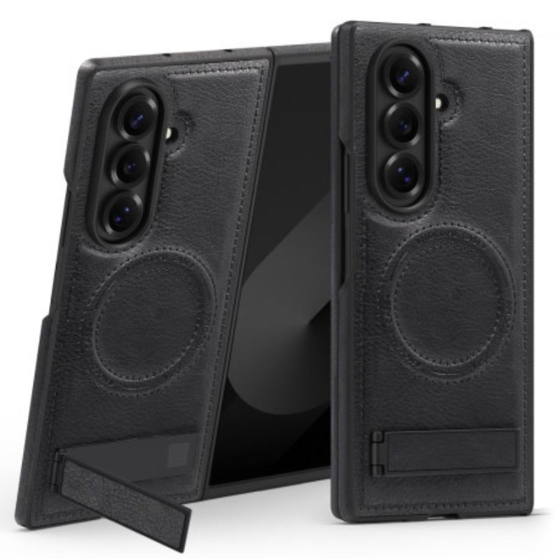 Coque Samsung Galaxy Z Fold 7 Effet Cuir MagSafe et Support