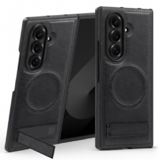 Coque Samsung Galaxy Z Fold 7 Effet Cuir MagSafe et Support
