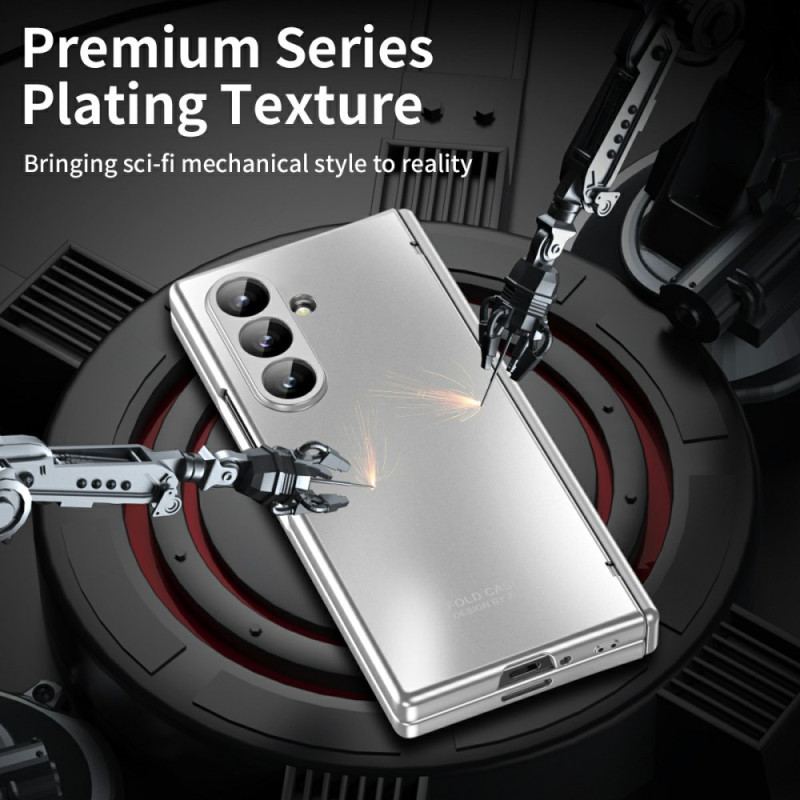 Coque Samsung Galaxy Z Fold 7 Effet Métal avec Film Protecteur d'Écran