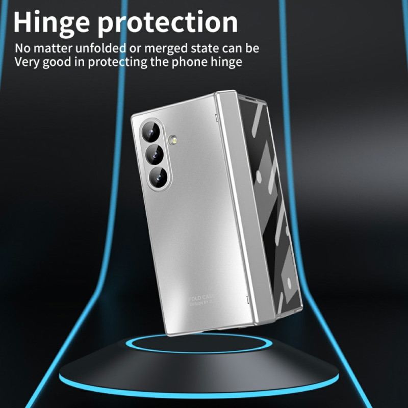 Coque Samsung Galaxy Z Fold 7 Effet Métal avec Film Protecteur d'Écran