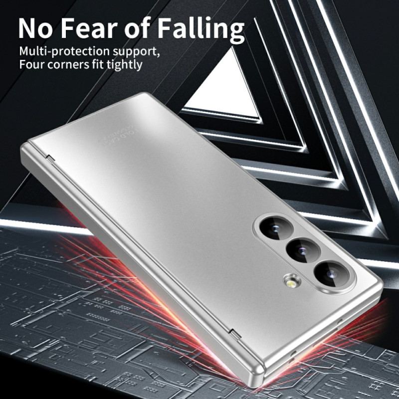 Coque Samsung Galaxy Z Fold 7 Effet Métal avec Film Protecteur d'Écran