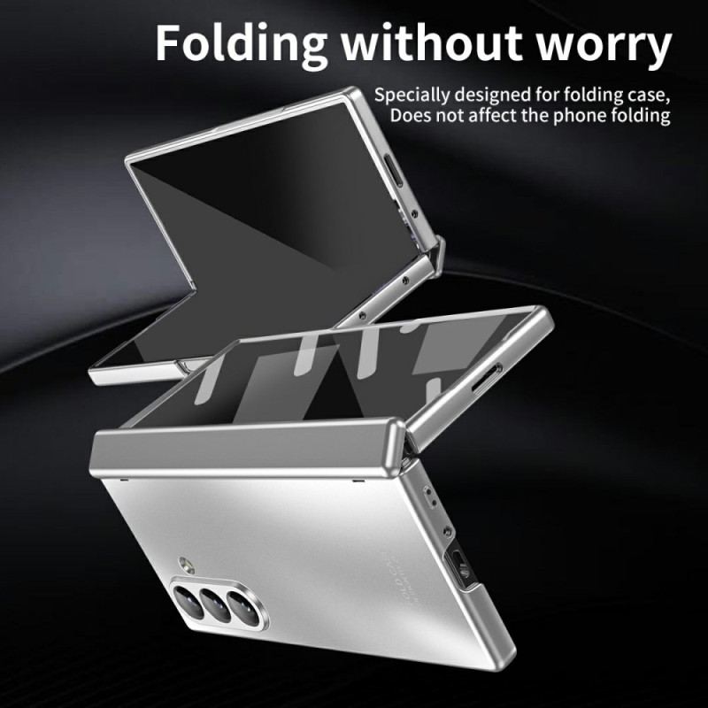 Coque Samsung Galaxy Z Fold 7 Effet Métal avec Film Protecteur d'Écran