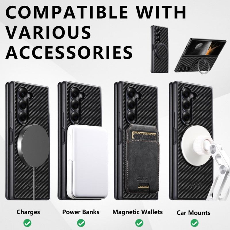 Coque Samsung Galaxy Z Fold 7 Magnétique avec Anneau-Support SUTENI