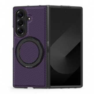 Coque Samsung Galaxy Z Fold 7 Magnétique Texturée Fibre Carbone