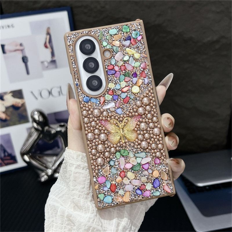Coque Samsung Galaxy Z Fold 7 Papillon en Strass