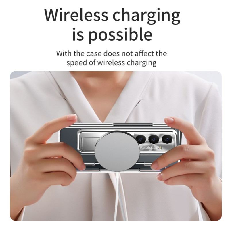 Coque Samsung Galaxy Z Fold7 5G Compatible Magsafe avec Support et Film Protecteur