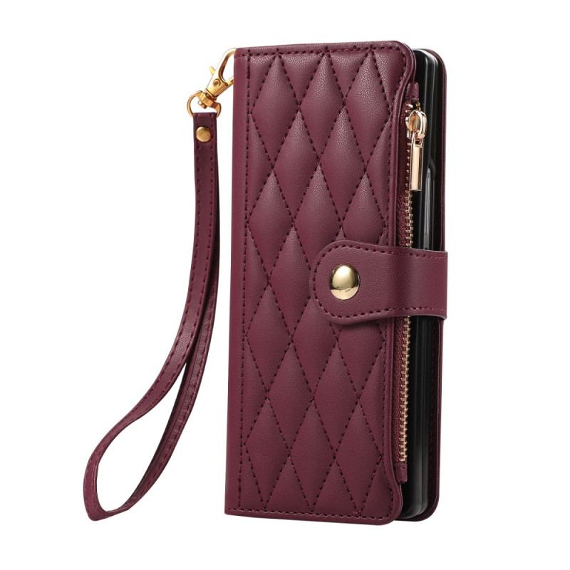 Housse Samsung Galaxy Z Fold 7 Matelassée à Lanière