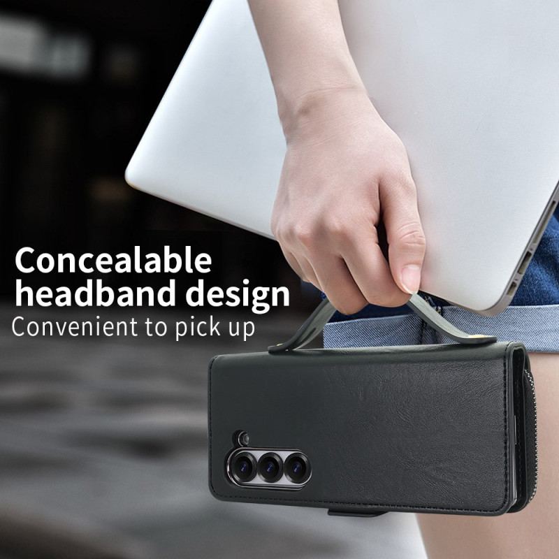 tui Samsung Galaxy Z Fold 7 Pochette Zippée et Sangle