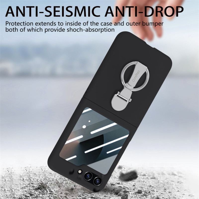 Coque Samsung Galaxy Z Flip 7 FE / Z Flip 6 Anneau-Support et Protecteur Écran Arrière