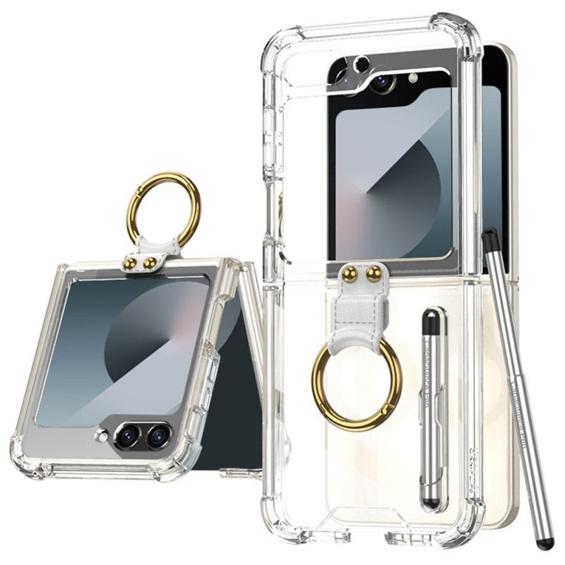 Coque Samsung Galaxy Z Flip 7 FE / Z Flip 6 Anneau-Support et Stylet