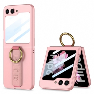 Coque Samsung Galaxy Z Flip 7 FE / Z Flip 6 Anneau-Suppport et Sangle GKK