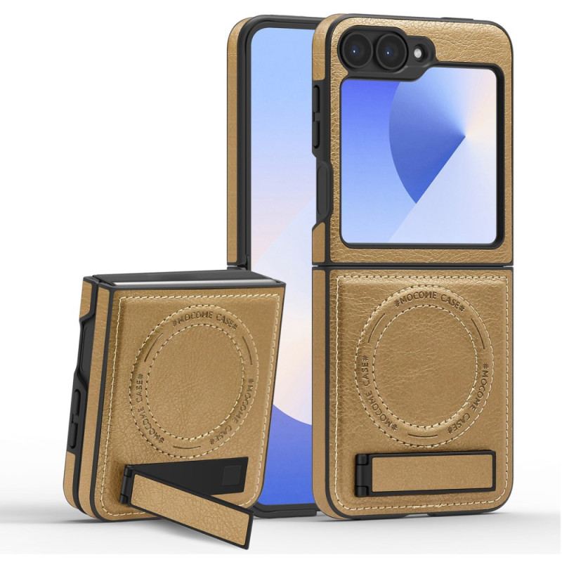 Coque Samsung Galaxy Z Flip 7 FE / Z Flip 6 Compatibilité MagSafe Effet Cuir Support