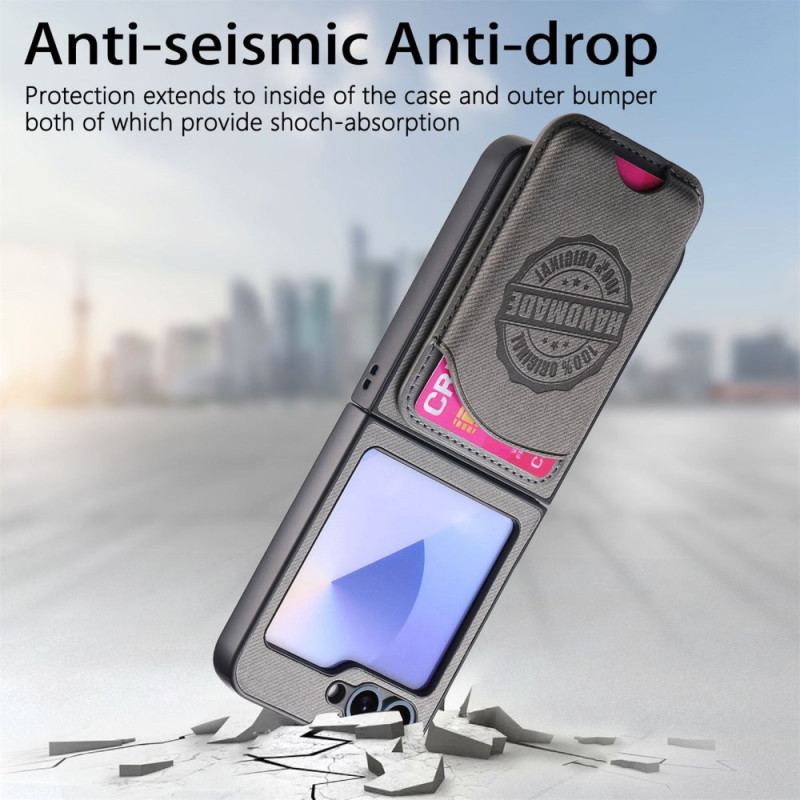 Coque Samsung Galaxy Z Flip 7 FE / Z Flip 6 Compatible MagSafe Porte-Cartes Détachable