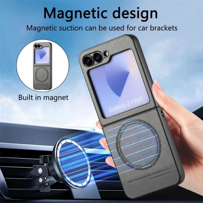 Coque Samsung Galaxy Z Flip 7 FE / Z Flip 6 Compatible MagSafe Texture Denim