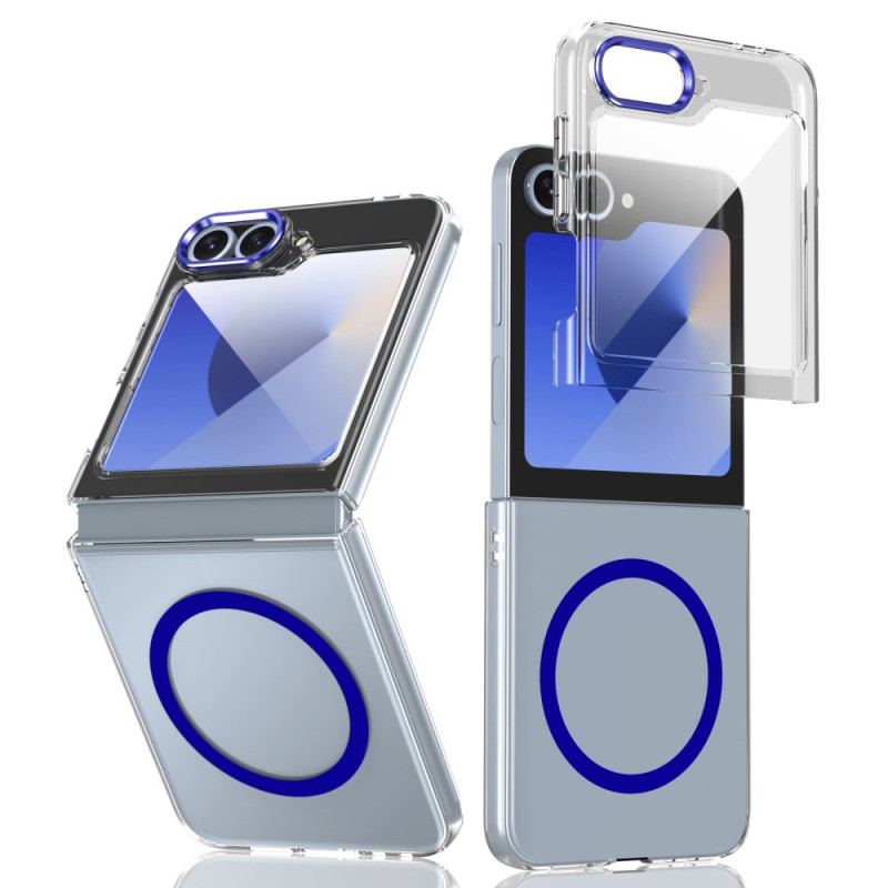 Coque Samsung Galaxy Z Flip 7 FE / Z Flip 6 Compatible MagSafe Translucide avec Protecteur Écran