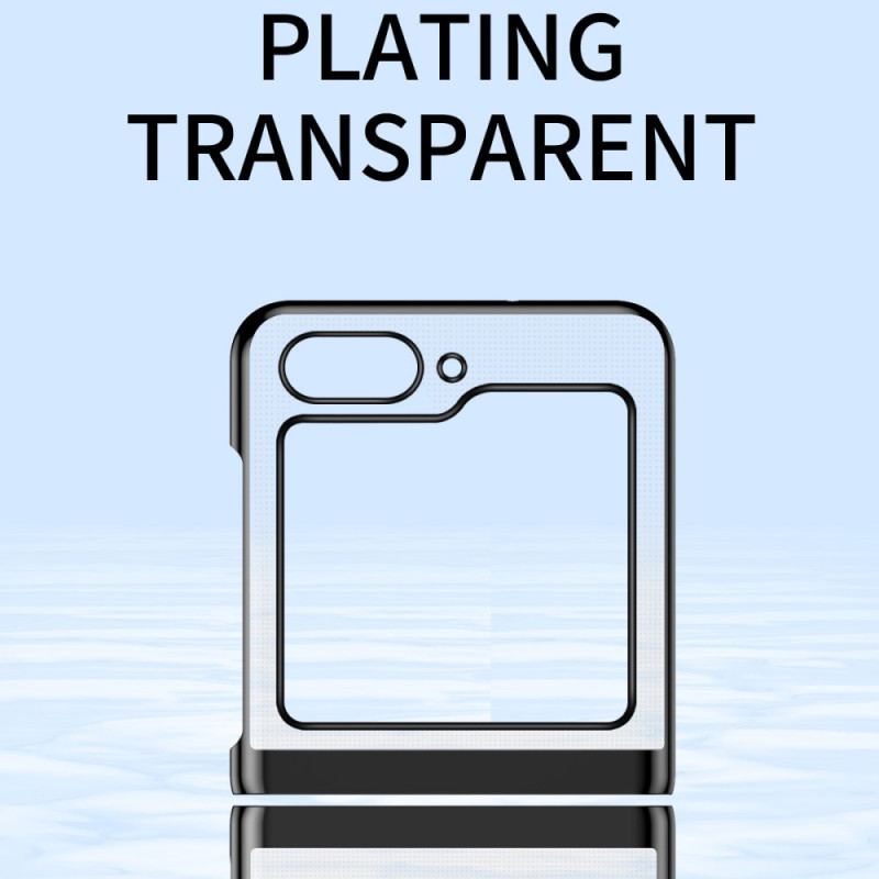 Coque Samsung Galaxy Z Flip 7 FE / Z Flip 6 Design Transparent et Effet Métal