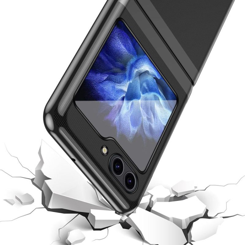 Coque Samsung Galaxy Z Flip 7 FE / Z Flip 6 Design Transparent et Effet Métal