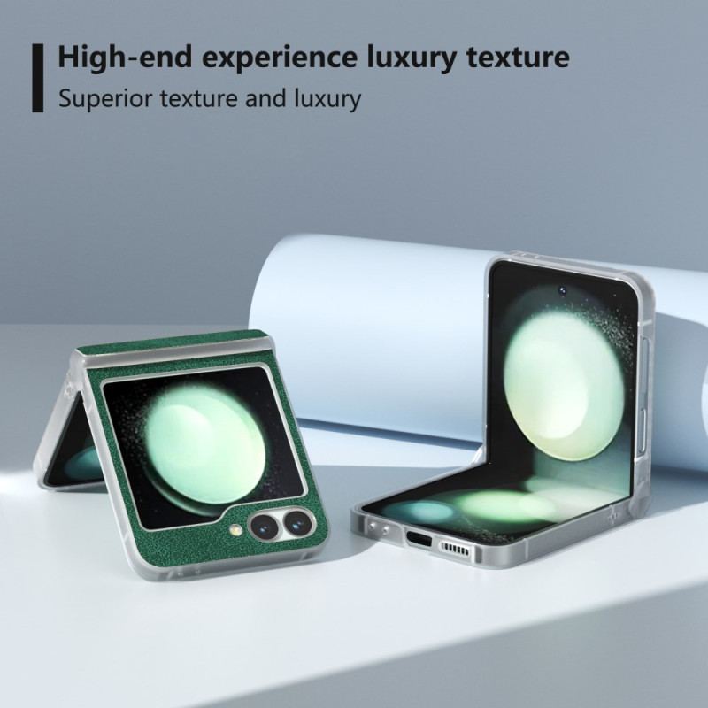 Coque Samsung Galaxy Z Flip 7 FE / Z Flip 6 Effet Cuir Mat