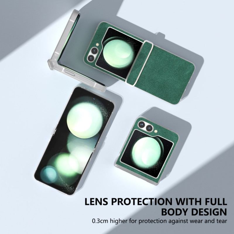 Coque Samsung Galaxy Z Flip 7 FE / Z Flip 6 Effet Cuir Mat