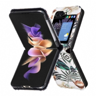 Coque Samsung Galaxy Z Flip 7 FE / Z Flip 6 Feuilles et Fleurs