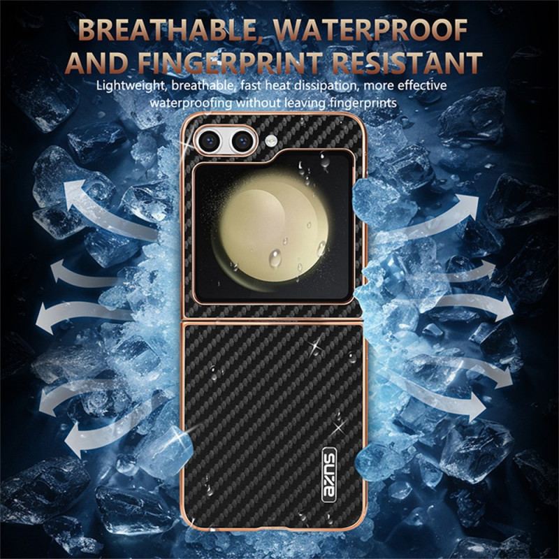 Coque Samsung Galaxy Z Flip 7 FE / Z Flip 6 Fibre Carbone AZNS