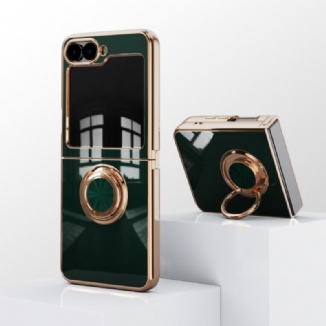 Coque Samsung Galaxy Z Flip 7 FE / Z Flip 6 Finition Brillante avec Anneau-Support