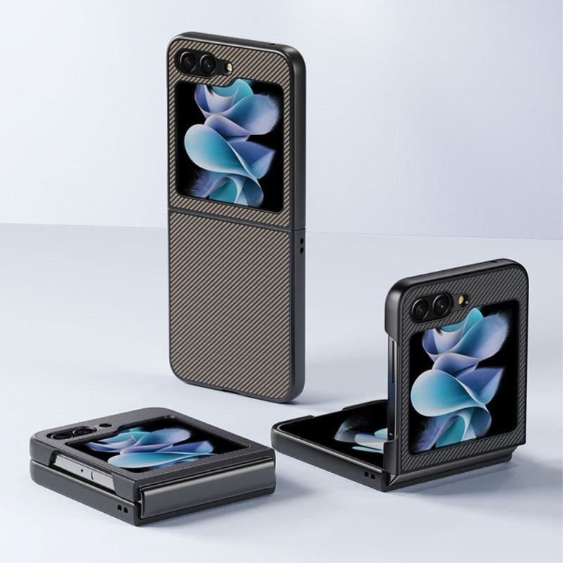 Coque pour Samsung Galaxy Z Flip 7 FE / Z Flip 6 Finition Fibre Carbone