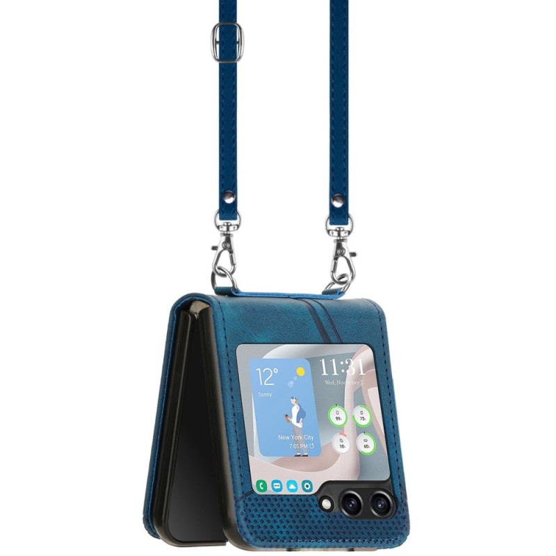 Coque Samsung Galaxy Z Flip 7 FE / Z Flip 6 Géométrie avec Bandoulière