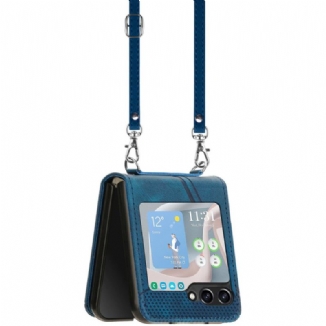 Coque Samsung Galaxy Z Flip 7 FE / Z Flip 6 Géométrie avec Bandoulière