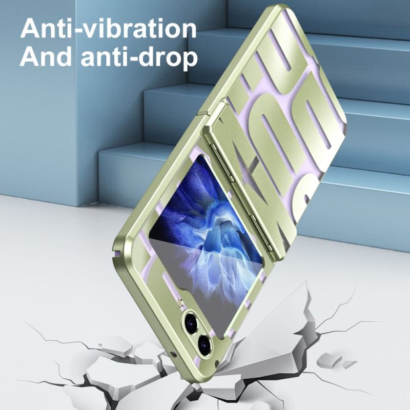 Coque Samsung Galaxy Z Flip 7 FE / Z Flip 6 Lettres avec Film en Verre Trempé